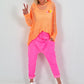 Oversized Netz Hoodie Soho - neonorange