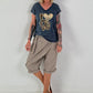 T-Shirt Love with Leo and Sequin Details - Blue