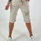 Shorts with patches - beige