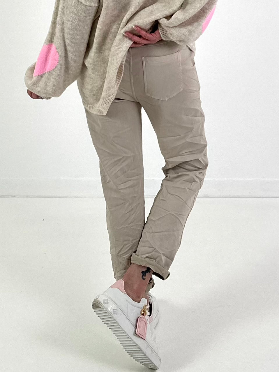 Hose Modell "Studs" - beige