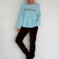 Weicher Pullover Whatever - hellblau