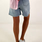 Rhinestone denim shorts