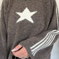 Kuscheliger Pullover mit Sternmotiv - mokka-beige
