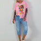 Short jeans with statement waistband - light blue