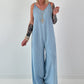 Lichte spijker jumpsuit - lichtblauw