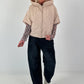 Jacket with XL collar and hood - beige