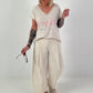 T-Shirt with statement print - beige