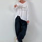 Oversized Shirt mit Leo-Print und Strass-Details - weiss