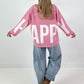 Sweatshirt model "Happiness" - pink