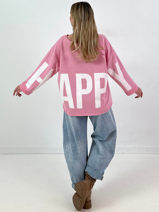 Sweatshirt model "Happiness" - pink