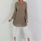 Spitzentunika/Kleid mit Eingriffstaschen - taupe