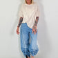 T-Shirt mit Herz-Applikationen - beige