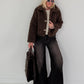 Jacke in kuscheliger Teddy-Curly-Optik - mokka