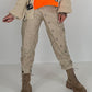 Vegane Lederhose Knopfleiste quer - beige