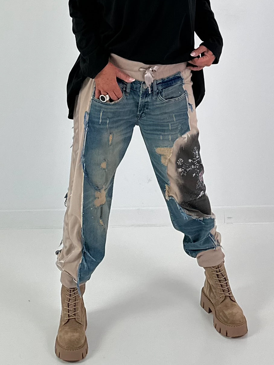 Jogg-Jeans im used Look Panther&Cross - denim