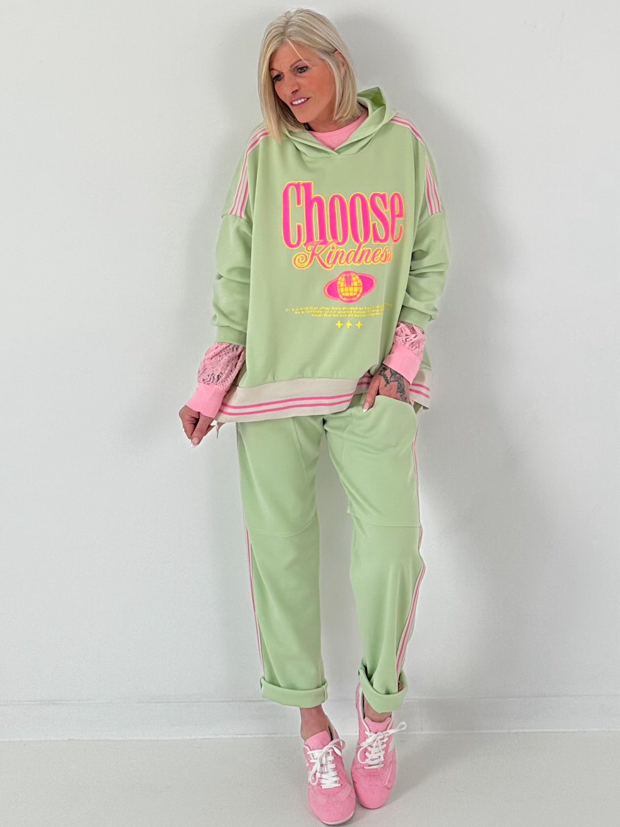 Oversized Hoodie Choose - lindgrün