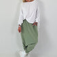 Shirt with gathering details - white