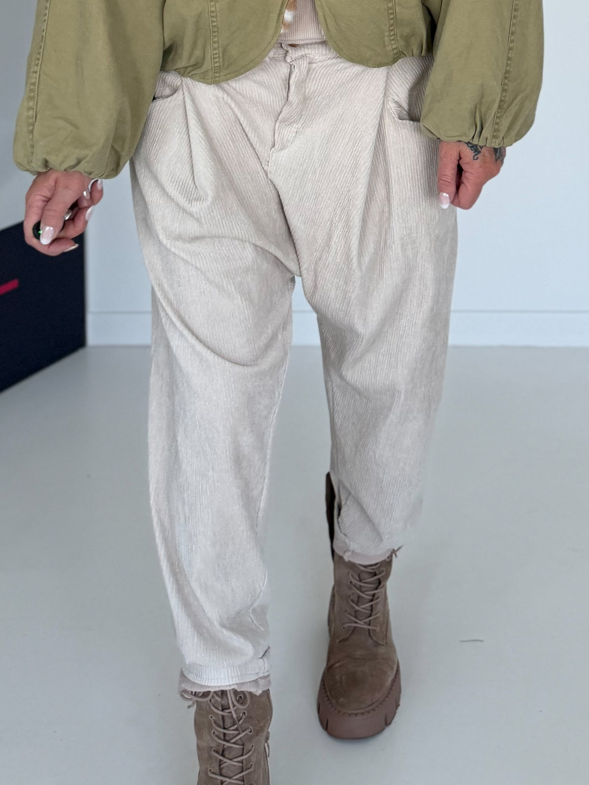 Cord-Baggy - beige