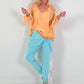 Tunic with lace hem - apricot