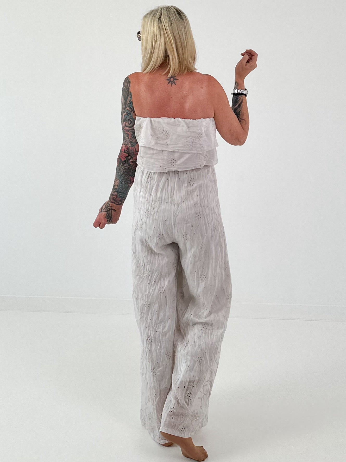 Romantischer Sommer Overall - beige