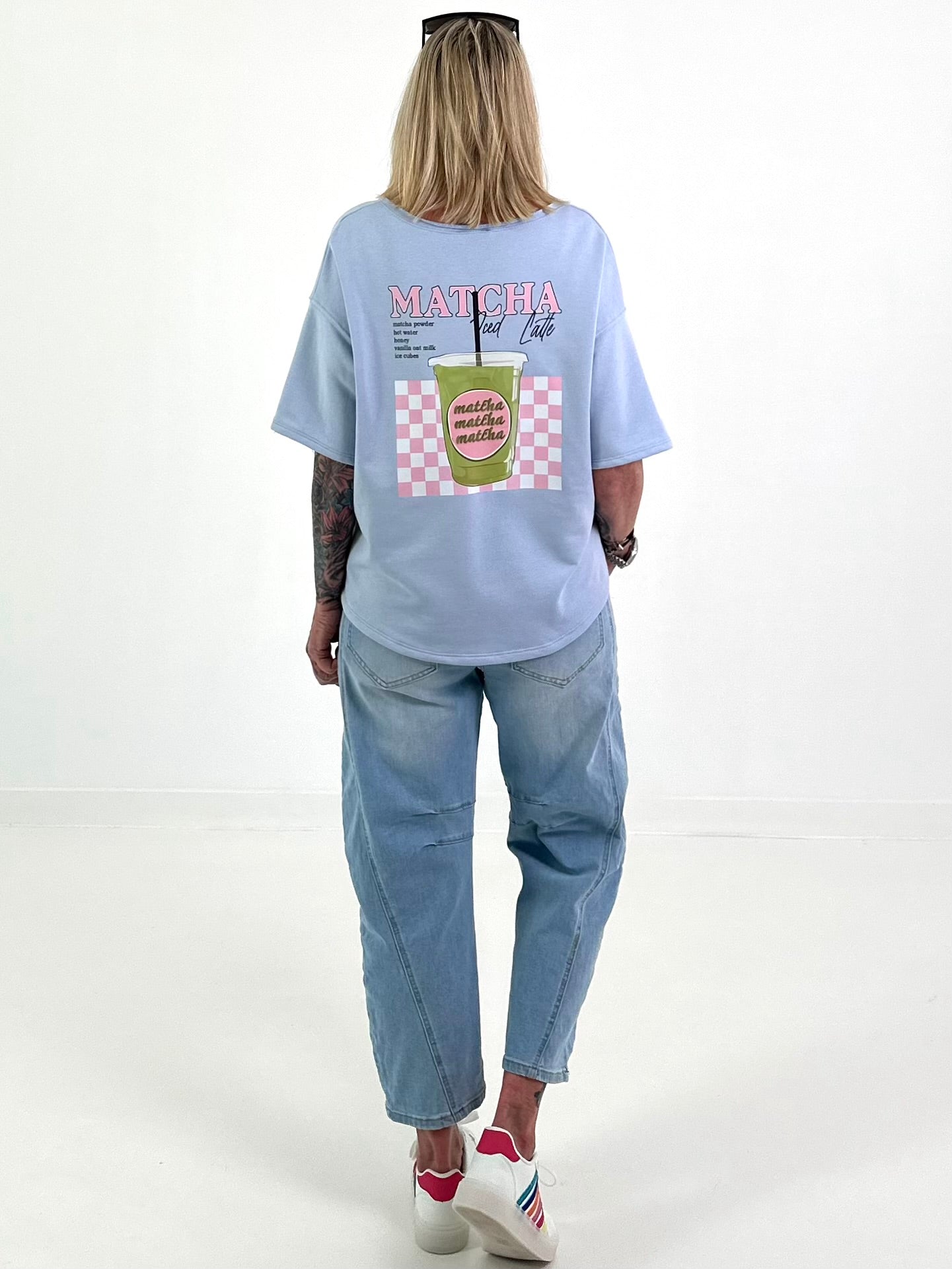 Sweat T-Shirt Matcha - light blue