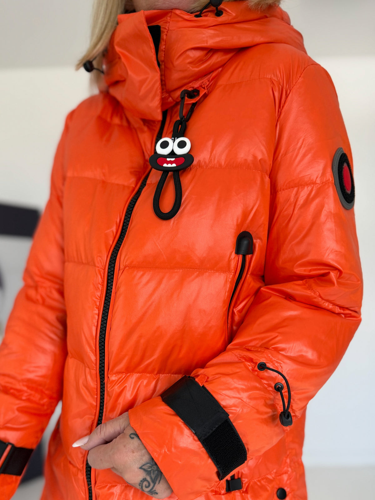 Cuel down coat - orange