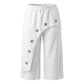 Hose mit Overlay und Metallösen - weiss