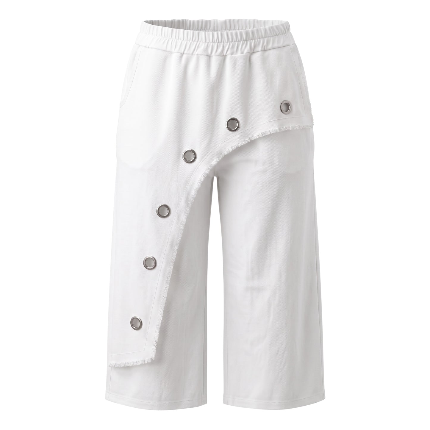Hose mit Overlay und Metallösen - weiss