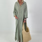 Linen dress - khaki