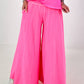 Sweat Palazzo Pants - neon pink