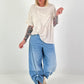 T-Shirt mit Herz-Applikationen - beige