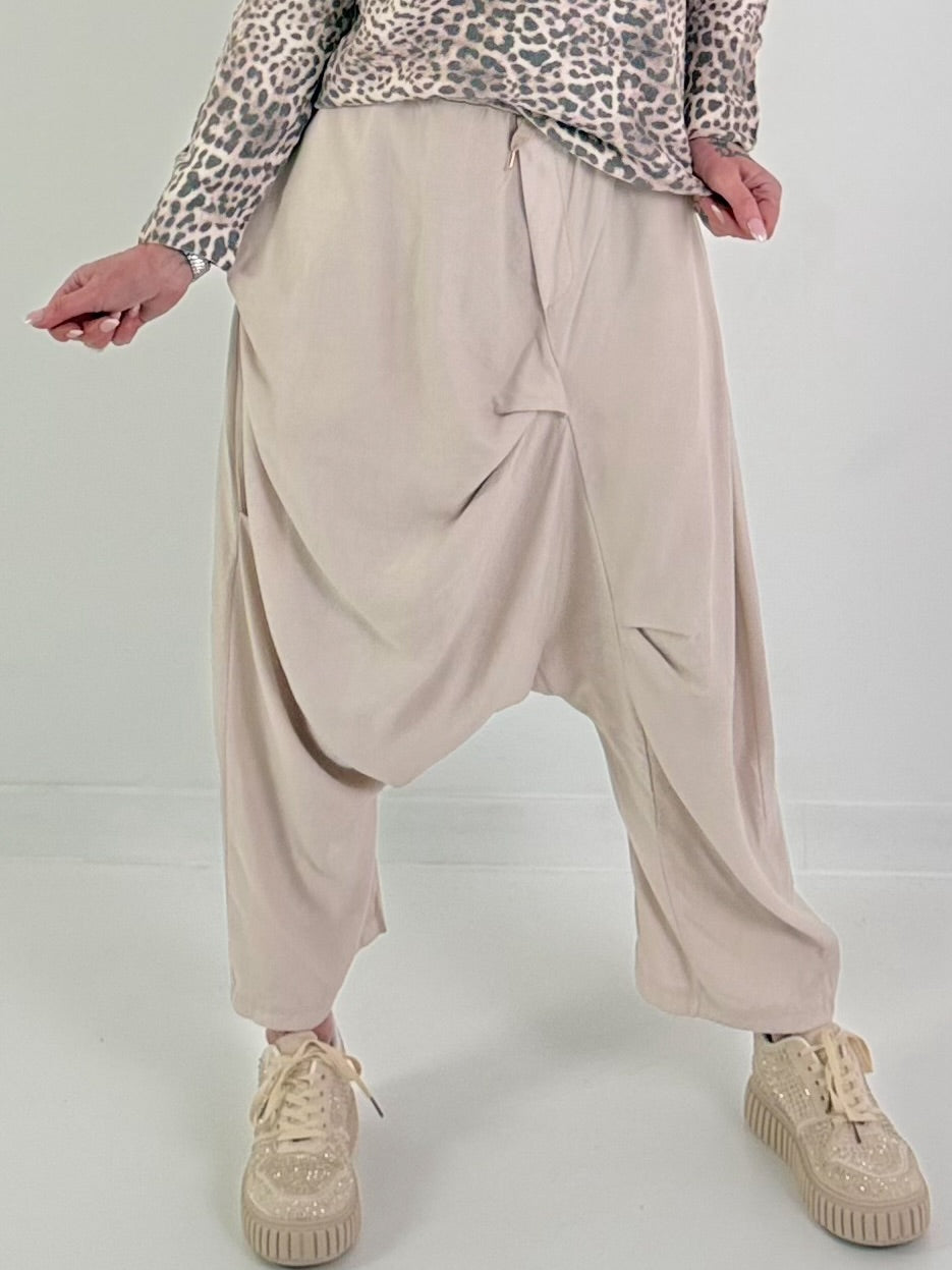 Leichte Haremhose - beige