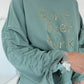 Hoodie Don´t Overthink - Salbei