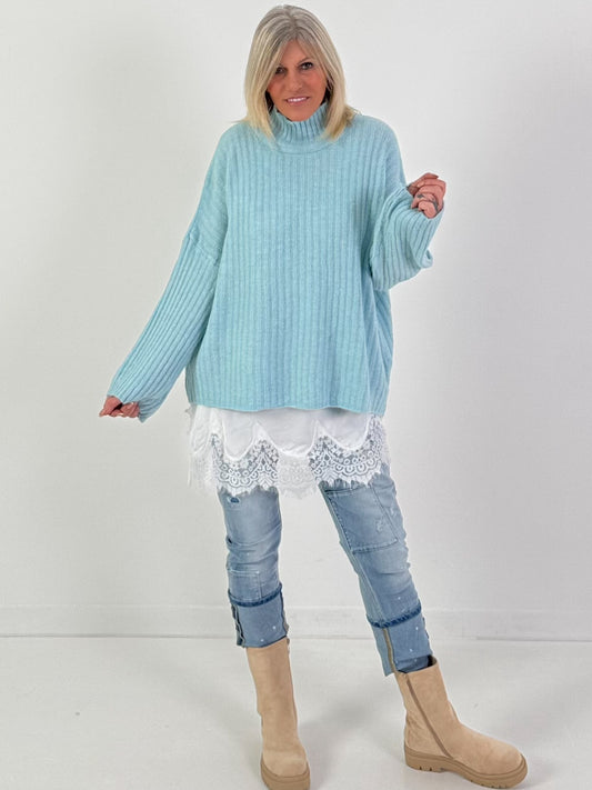 Pullover Modell "Feather Touch" - hellblau