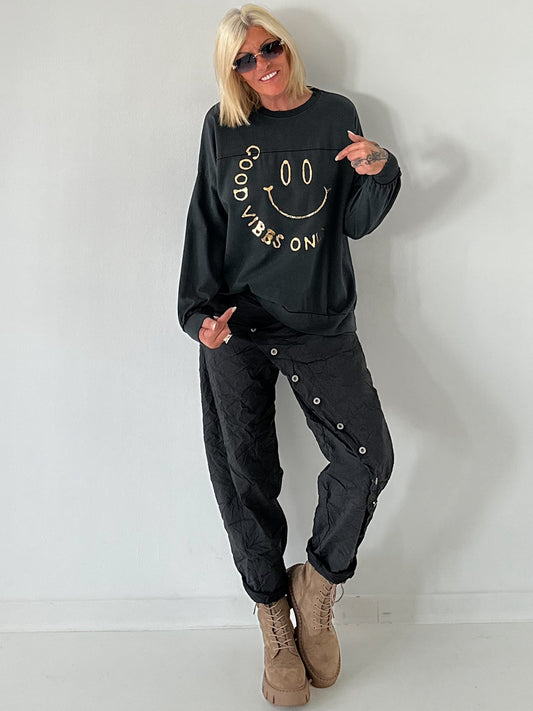 Sweater Good vibes only - anthrazit