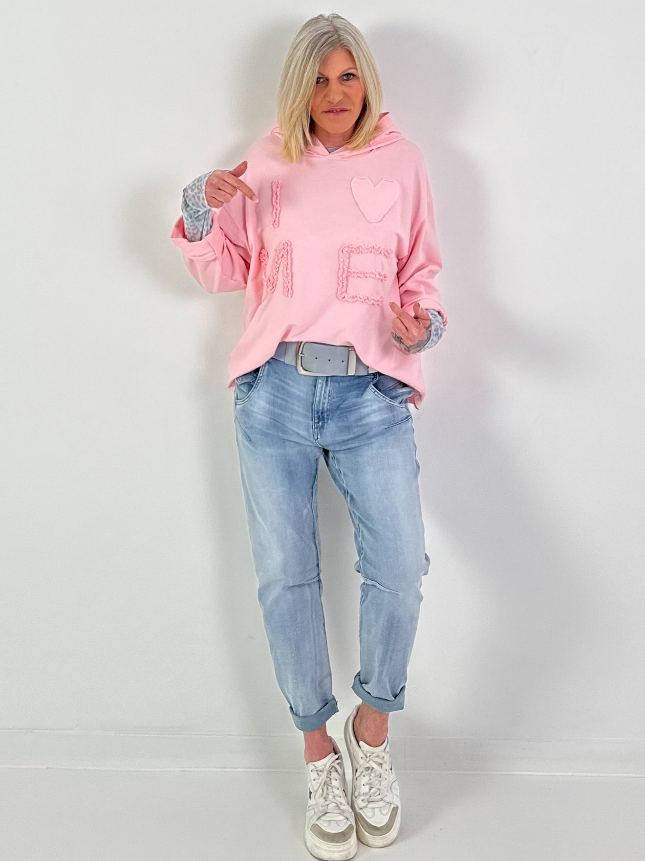 Hoodie I LOVE ME - rosa