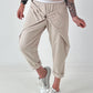Sweatshirt Hose mit lässigen Details - beige