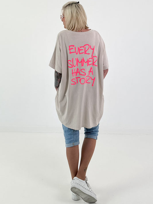 Oversized Shirt Summer - beige