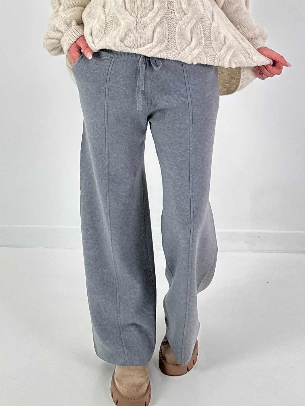 Knitted trousers model “Weave&amp;Wear” - grey