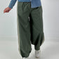 Pants with elastic waistband - olive