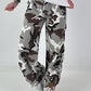 Balloon Linen Trousers with Fringe Details - taupe