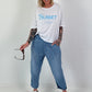Oversized Shirt Sunset - white