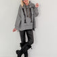 Oversized Hoodie YEAH - grau
