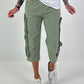 Trousers with eyelet details - khaki