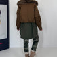 Jacke mit kuscheligem Fellkragen - schoko