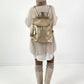 Leather-look backpack, model "City Fold" - gold