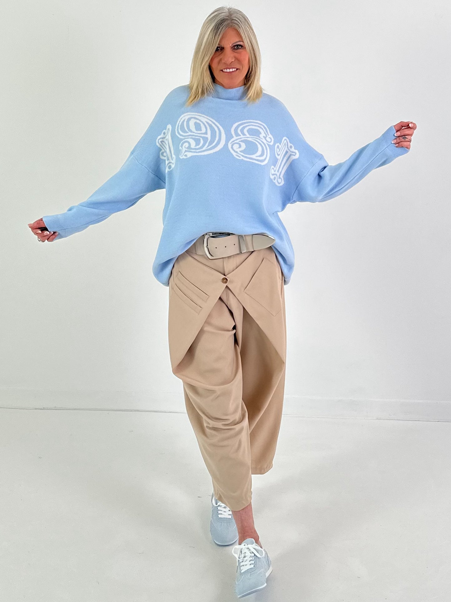 Strickpullover 1981 - hellblau