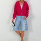 Bomberjacke mit gerafftem Arm - pink