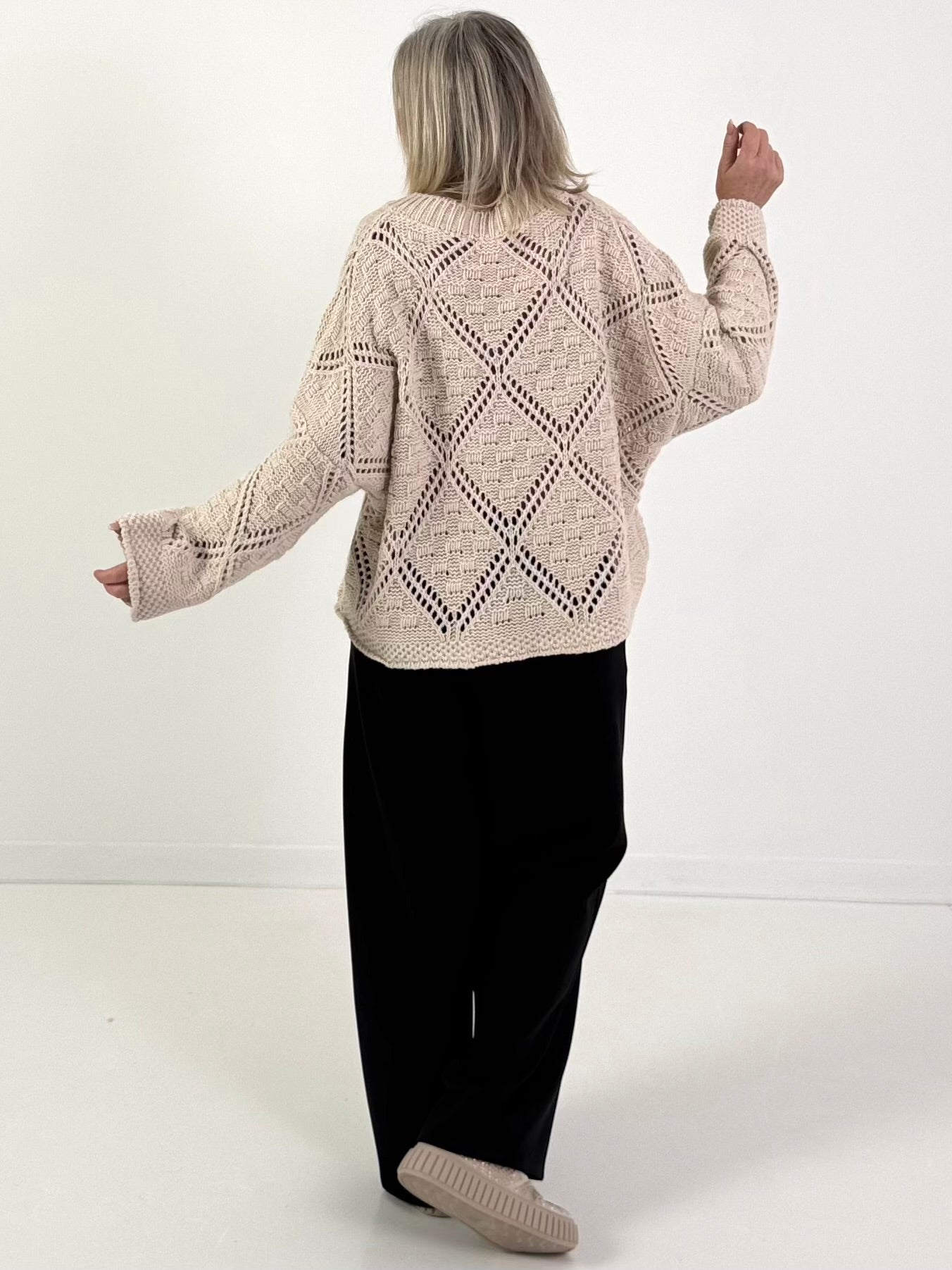 Trui model "Soft Structure" - beige