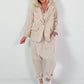 Blazer with embroidered heart - beige